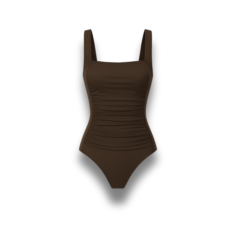 Maillot de bain une pièce gainant Marron / S